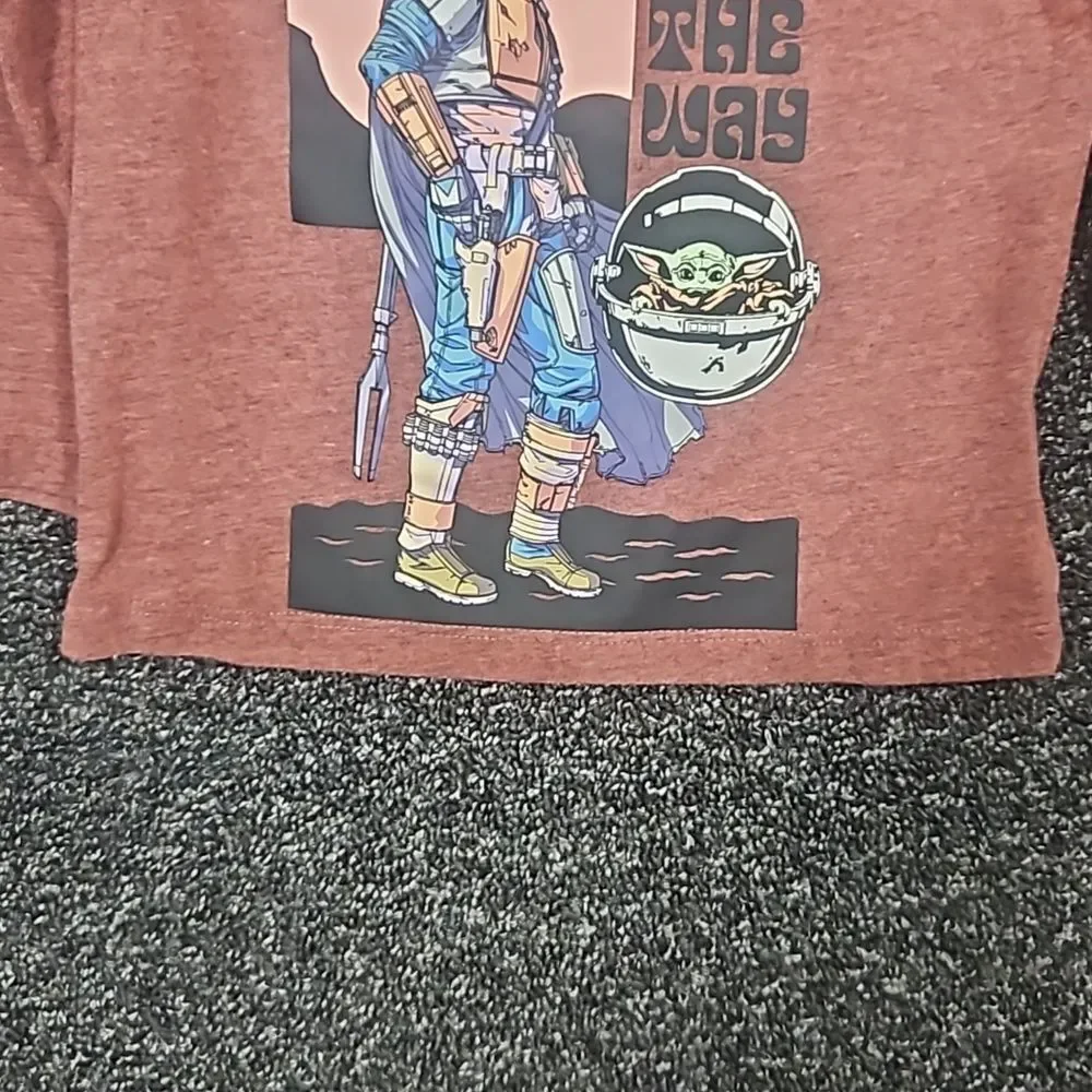 Old Navy Mandalorian Star Wars Kid XS (5) This is The Way Long Sleeve Tee Shirt
